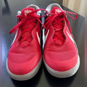 Nike Team Hustle 6Y Red Basketball Sneakers